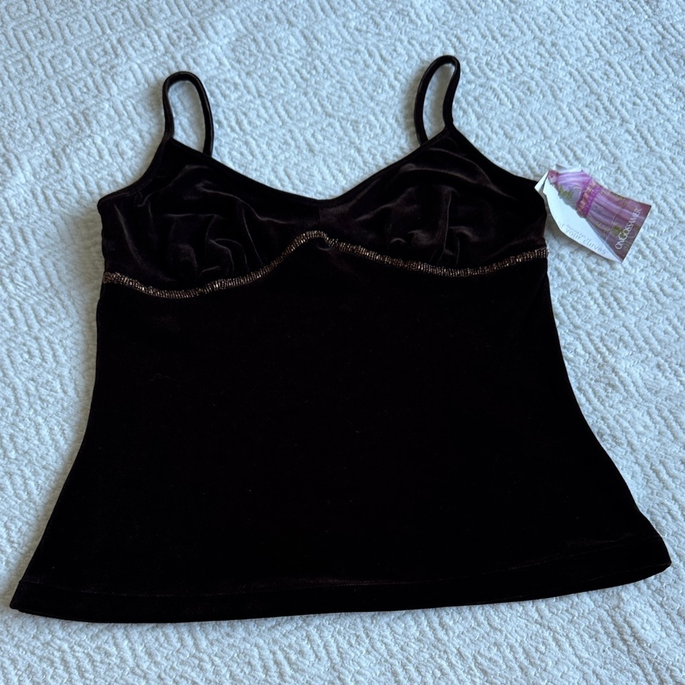 NWT On Gossamer Velvet Tank Top Size M